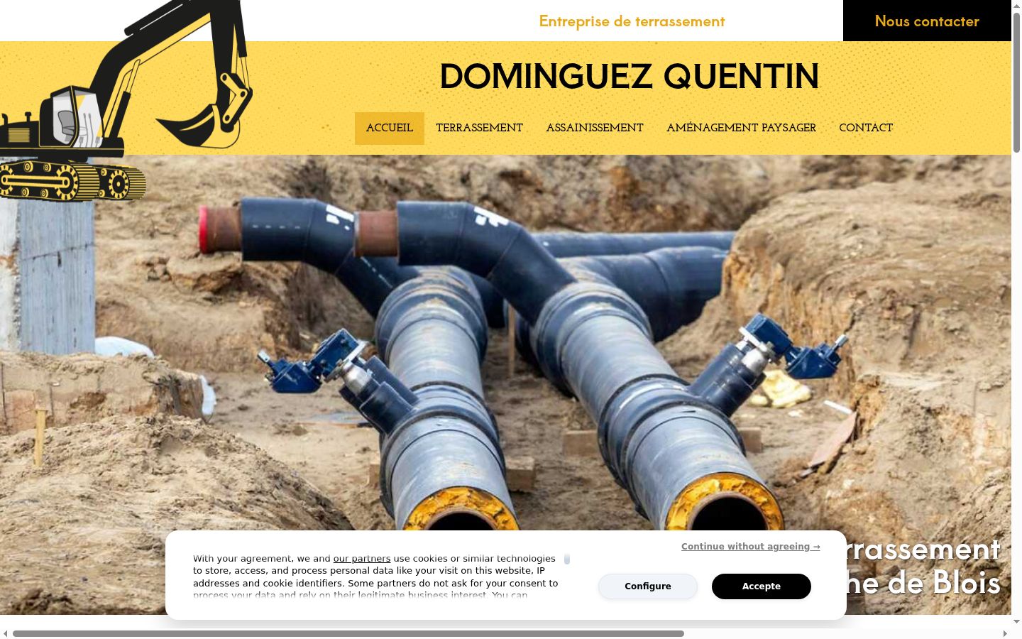 Screenshot des Einwilligungsbanners vor jeglicher Interaktion