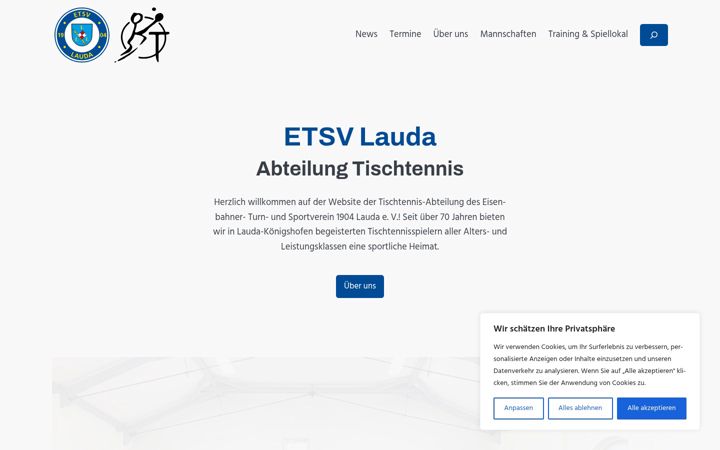 Screenshot von etsv-lauda-tt.de