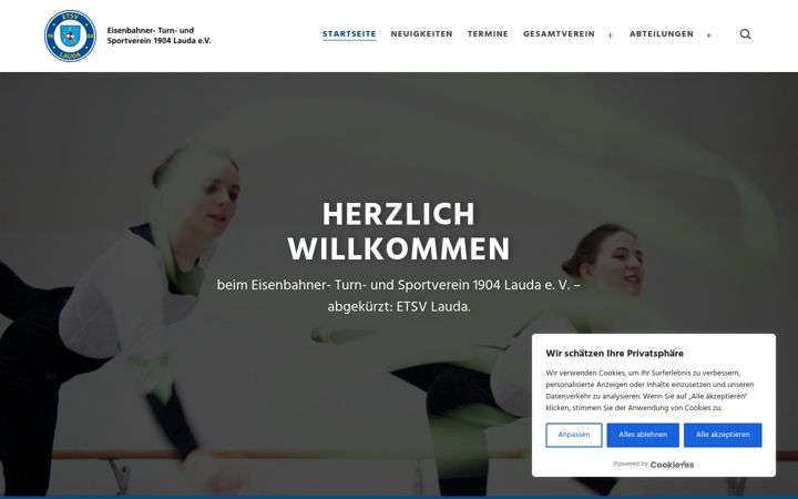 Screenshot von etsv-lauda.de