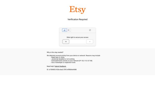 Screenshot of etsy.com