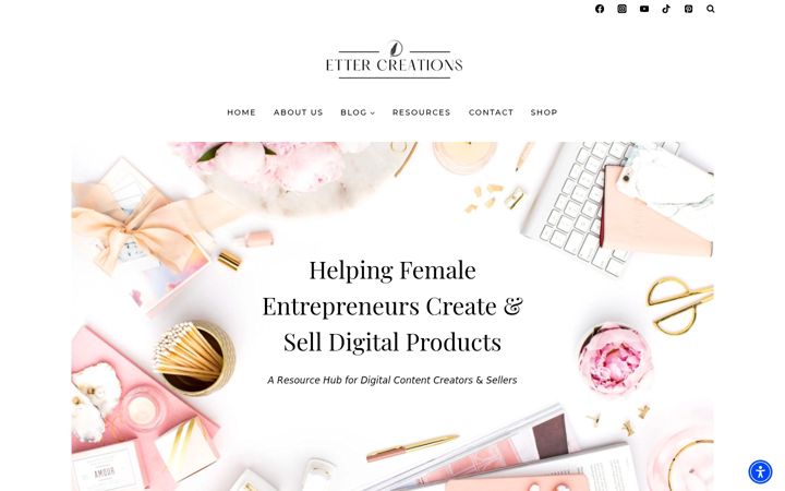 Screenshot of ettercreations.com