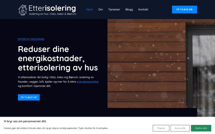 Screenshot of etterisoleringavhus.no