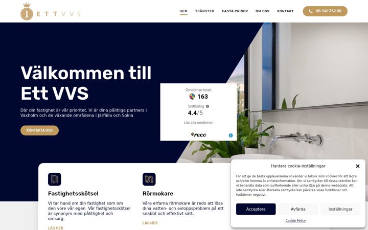 Screenshot of ettvvs.se