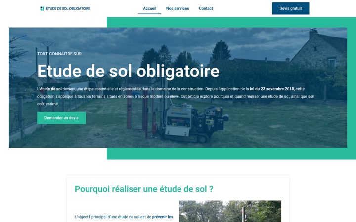 Screenshot of etude-de-sol-obligatoire.fr