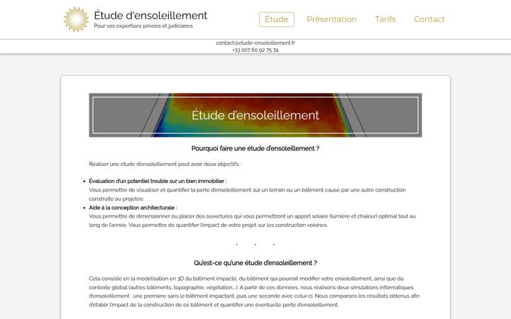 Екранна снимка на etude-ensoleillement.fr