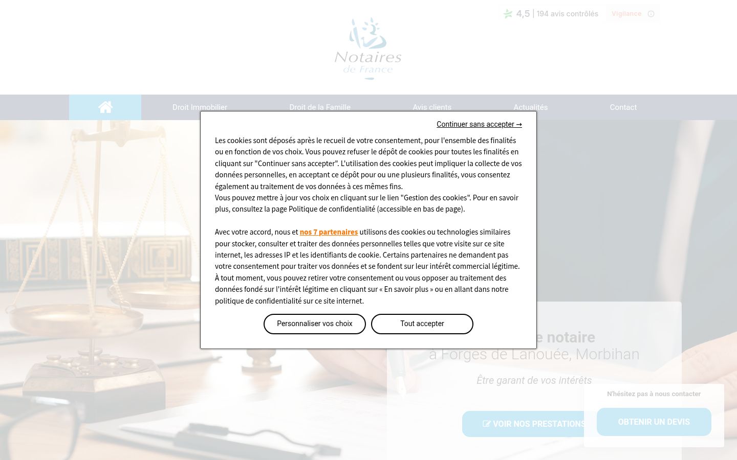 Screenshot tal-banner tal-kunsens muri qabel kwalunkwe interazzjoni