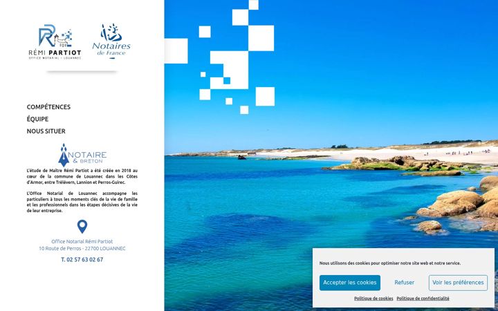 Screenshot of etude-partiot.notaires.fr