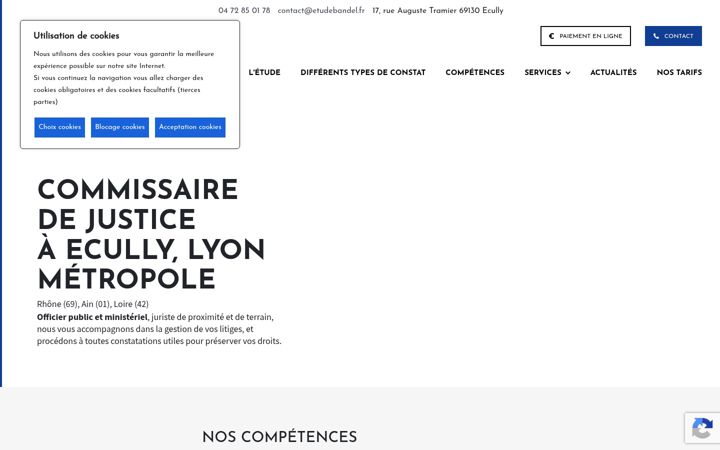 Screenshot of etudebandel.fr