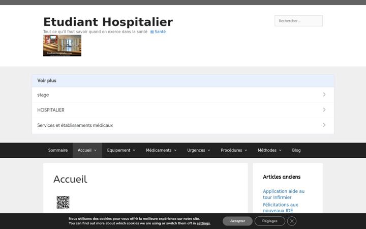 Screenshot of etudiant-hospitalier.com