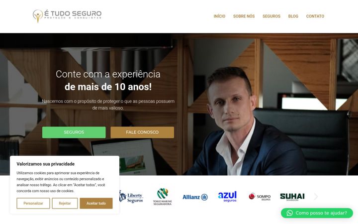Screenshot of etudoseguro.com.br
