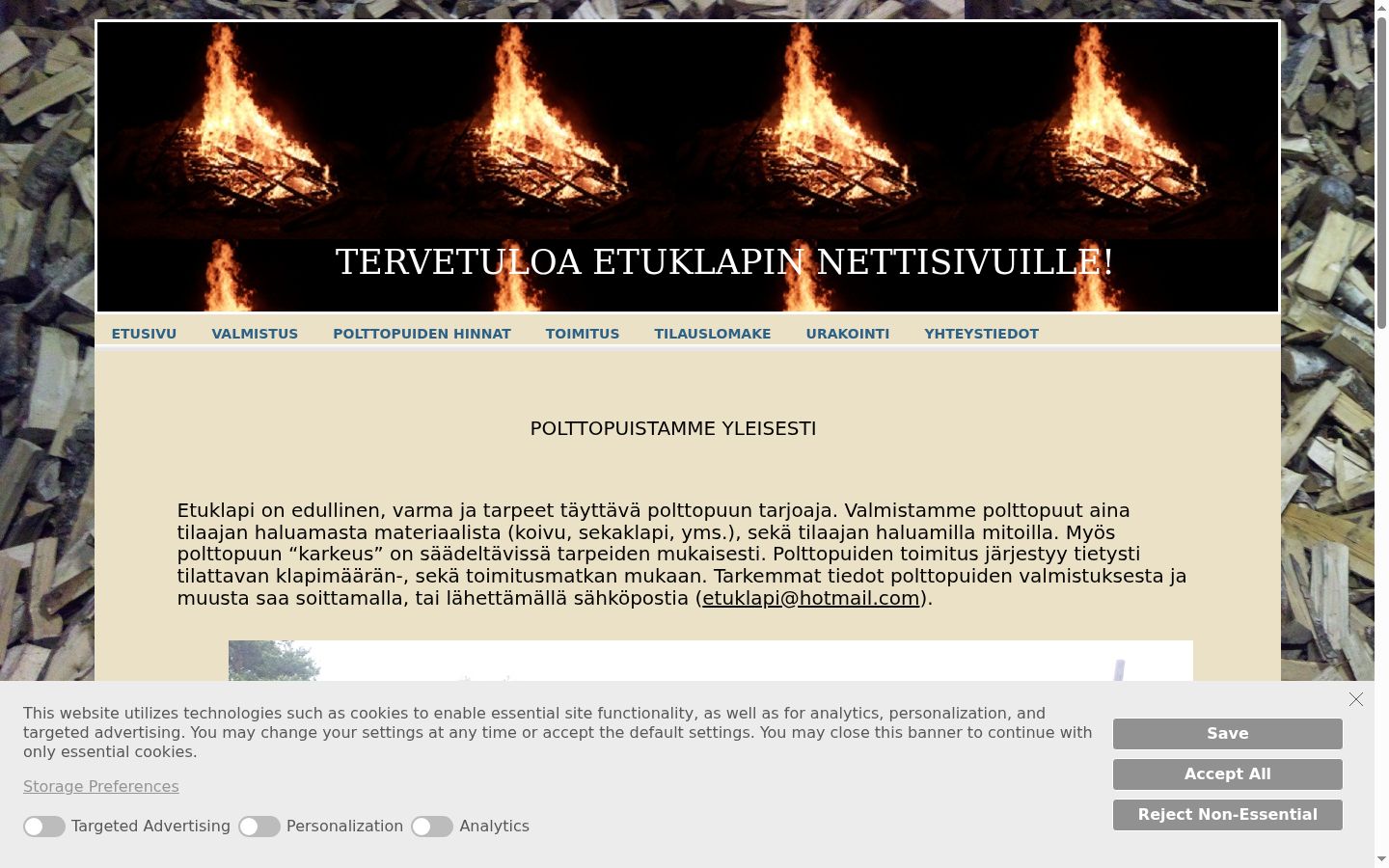 Screenshot des Einwilligungsbanners vor jeglicher Interaktion