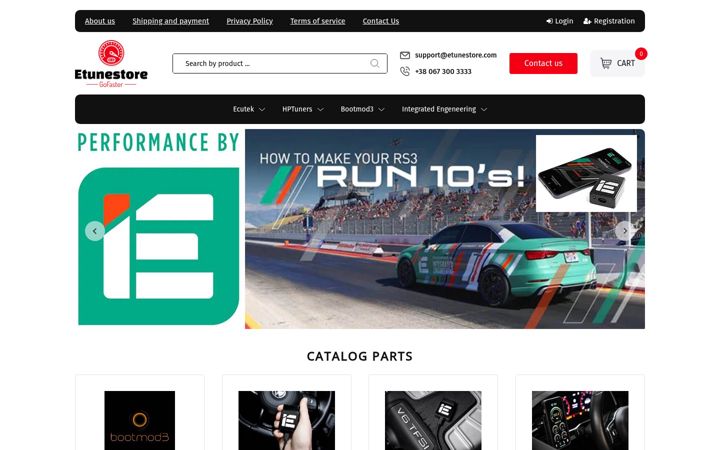 Screenshot of etunestore.com