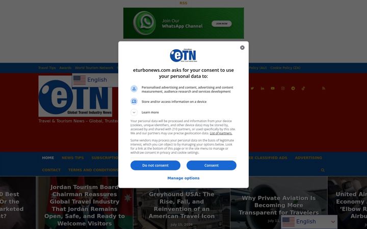 Kuvakaappaus sivustosta eturbonews.com