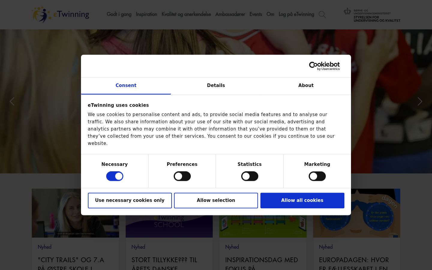 Sutikimo reklamjuostės, rodytos prieš bet kokią sąveiką, ekrano kopija