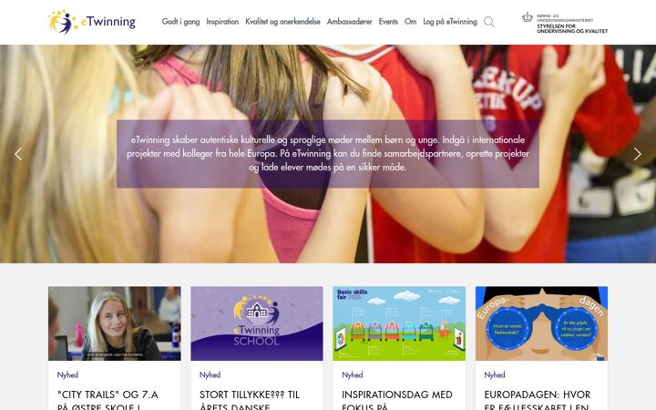 Ekrano kopija etwinning.dk
