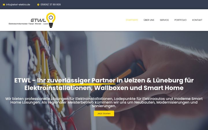 Screenshot of etwl-elektro.de