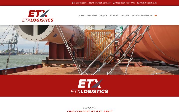Screenshot of etx-logistics.de