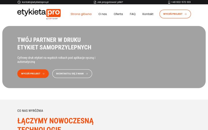 Ekrano kopija etykietapro.pl