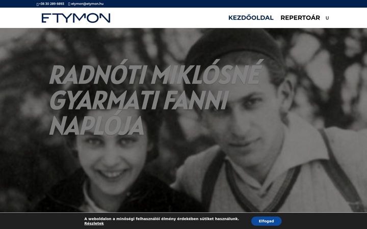 Skærmbillede af etymon.hu