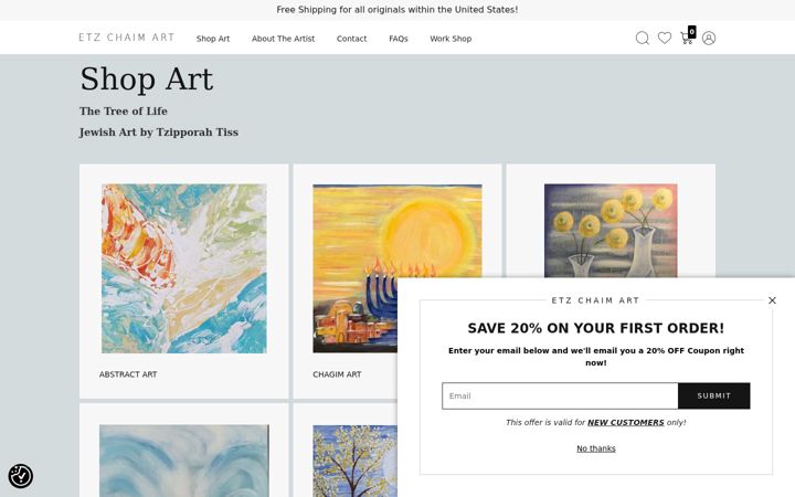Screenshot of etzchaimart.com