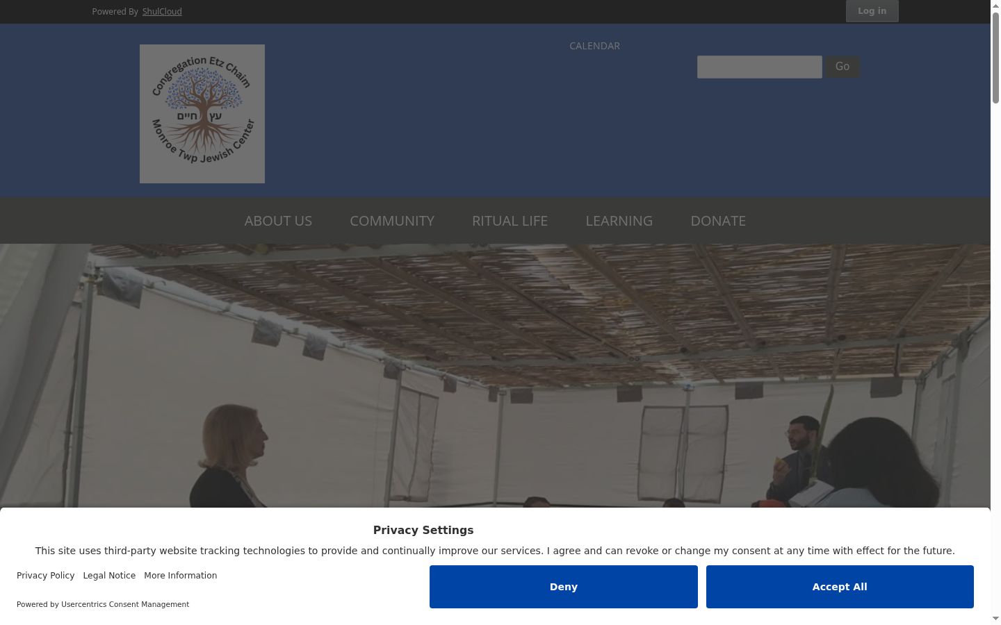 Screenshot del banner di consenso mostrato prima di qualsiasi interazione