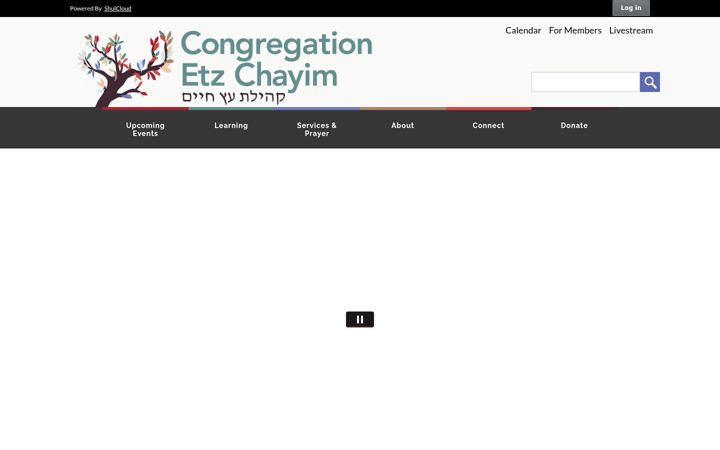 Captură de ecran a etzchayim.org