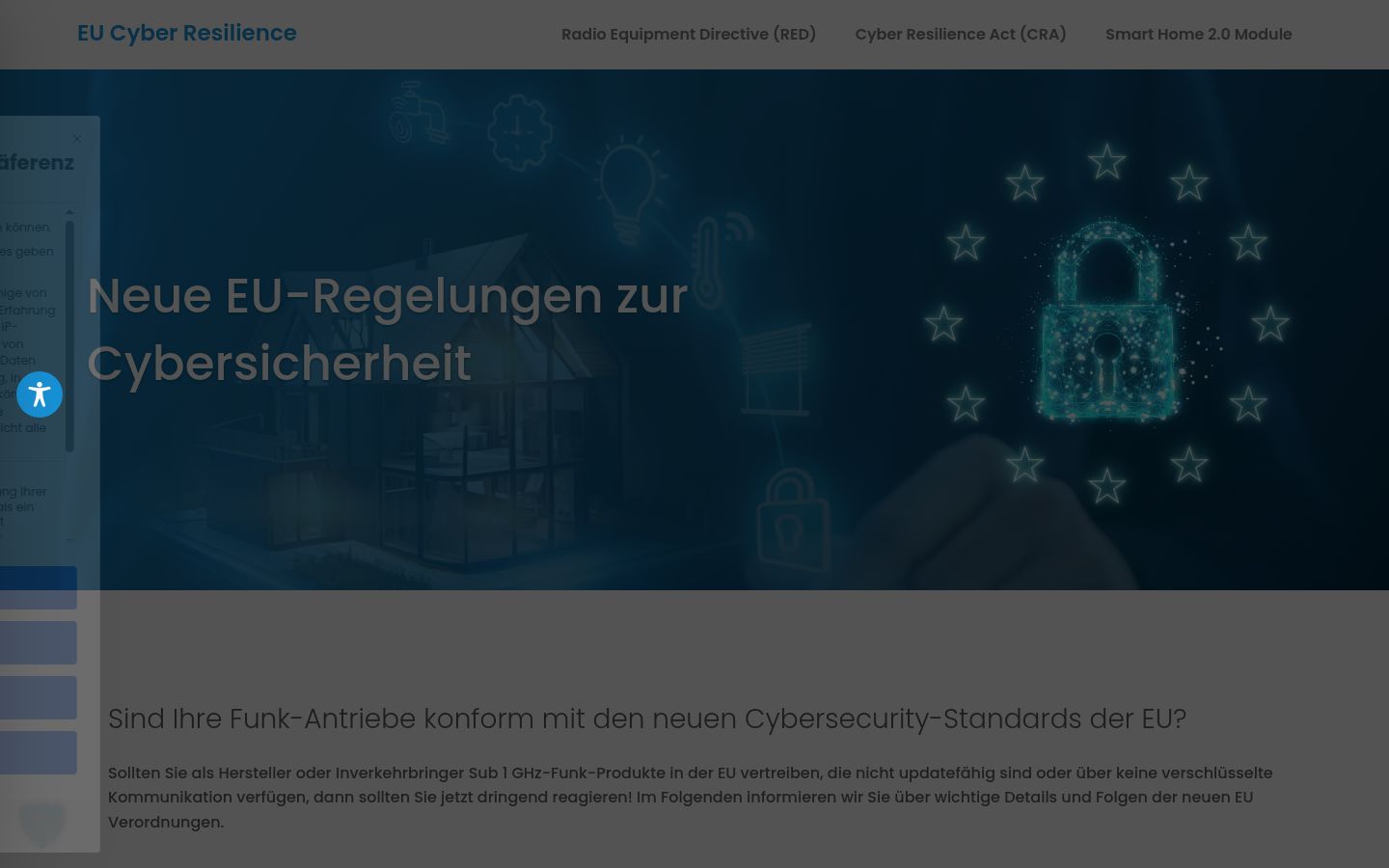 Screenshot del banner di consenso mostrato prima di qualsiasi interazione