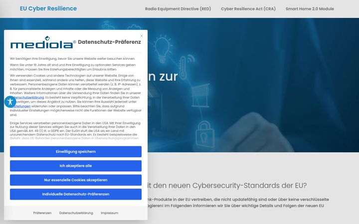 Screenshot of eu-cra.de