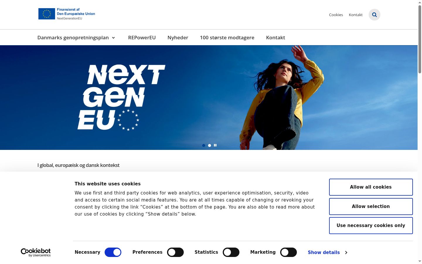 Sutikimo reklamjuostės, rodytos prieš bet kokią sąveiką, ekrano kopija