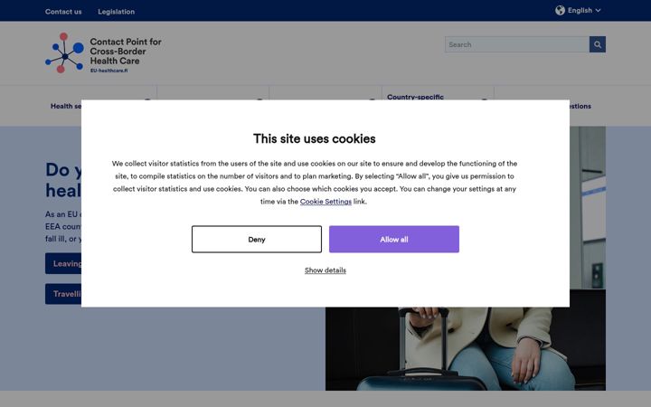 Screenshot ta' eu-healthcare.fi