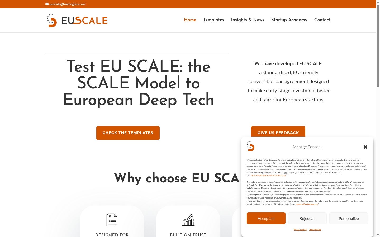 Zrzut ekranu banera zgody wyświetlanego przed jakąkolwiek interakcją