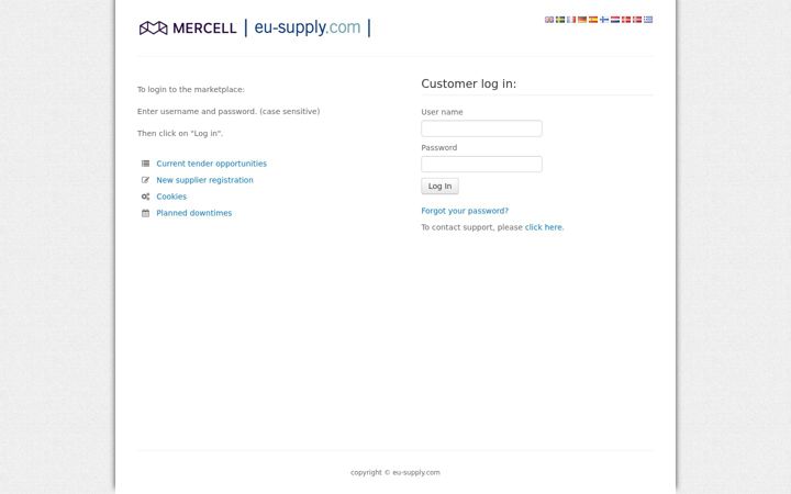 Screenshot of eu-supply.com