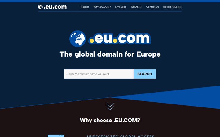 Screenshot stránky eu.com