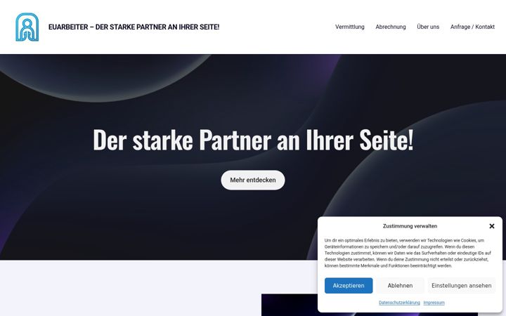 Screenshot stránky euarbeiter.de