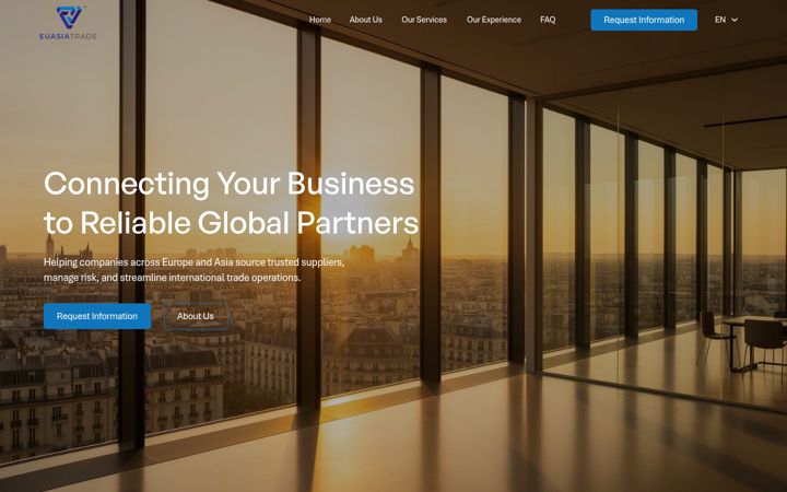 Screenshot of euasiatrade.com