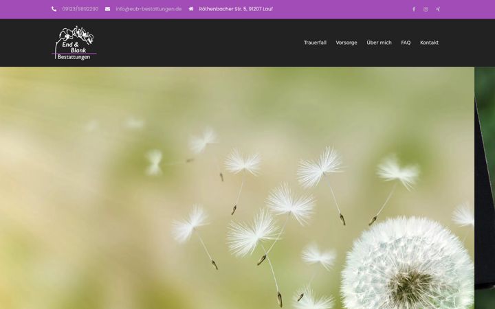 Screenshot stránky eub-bestattungen.de