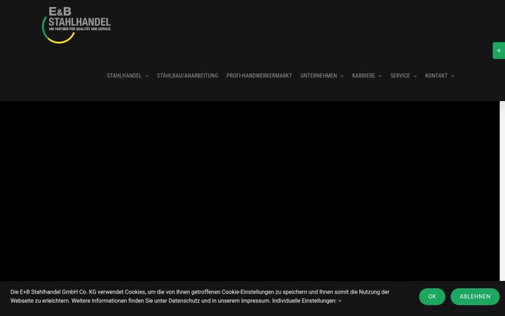 Screenshot stránky eub-stahlhandel.de