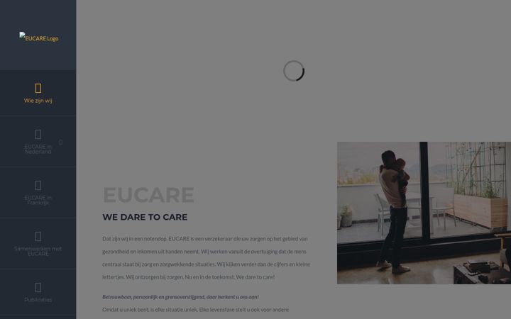 Screenshot von eucarezorgverzekering.nl