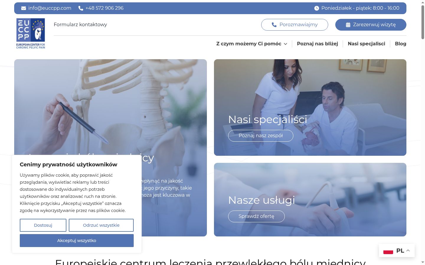 Captura de ecrã do banner de consentimento apresentado antes de qualquer interação