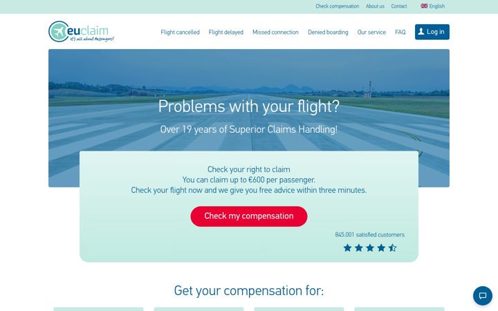 Screenshot of euclaim.com