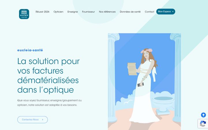Screenshot of eucleia-sante.fr
