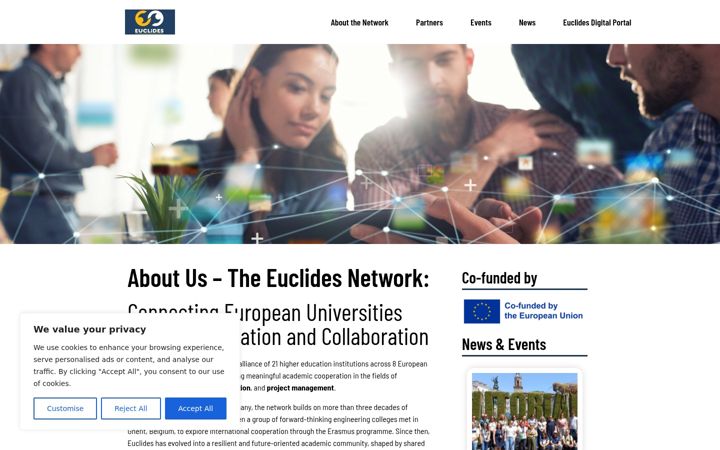 Screenshot of euclidesnet.eu