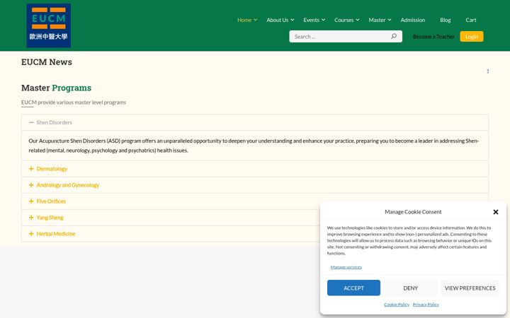 Screenshot of eucm.university