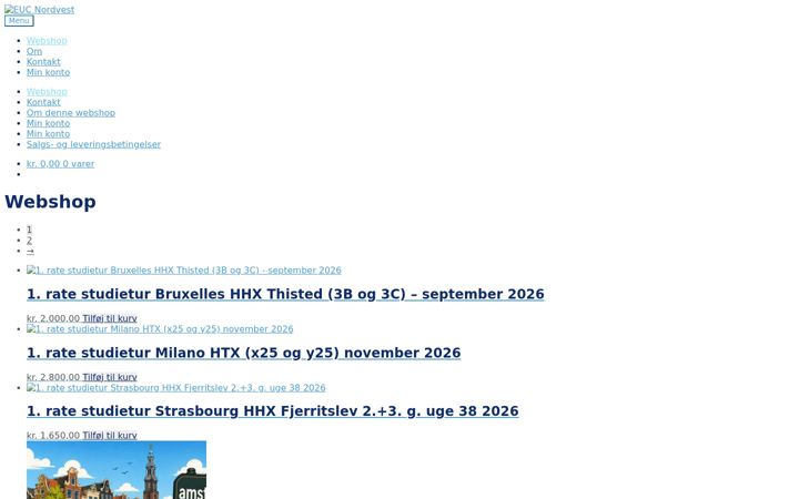 Ekrano kopija eucnordvestshop.dk