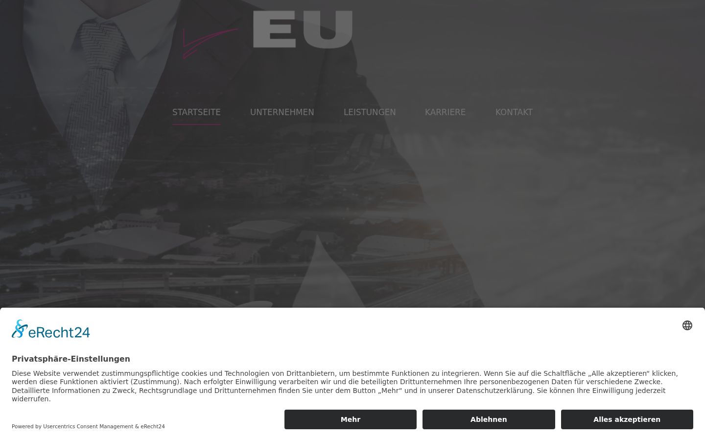 Captura de pantalla del banner de consentimiento mostrado antes de cualquier interacción