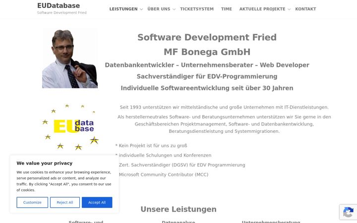 Képernyőkép: eudatabase.de