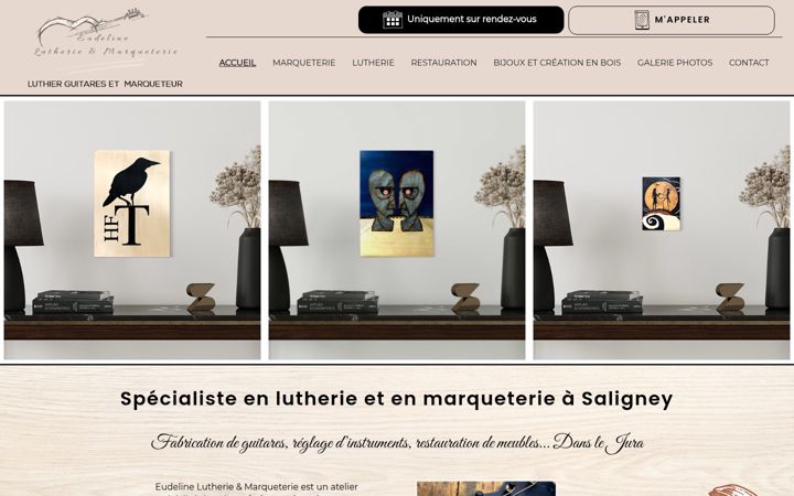 Screenshot of eudeline-lutherie-marqueterie.fr