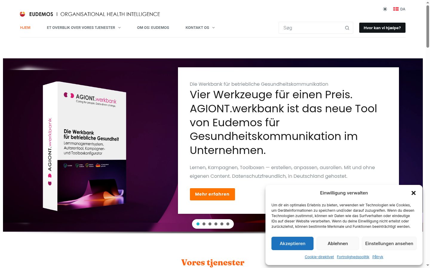 Sutikimo reklamjuostės, rodytos prieš bet kokią sąveiką, ekrano kopija