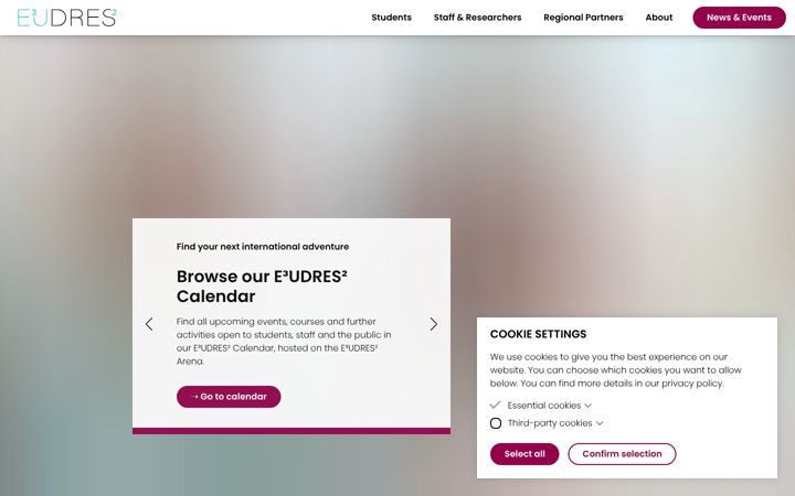Screenshot of eudres.eu
