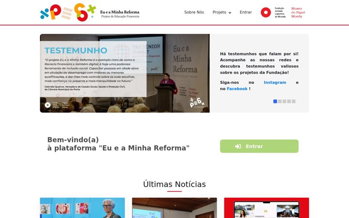 Screenshot of eueaminhareforma.pt